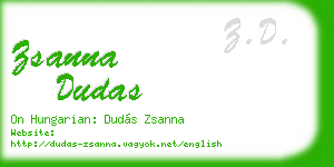 zsanna dudas business card